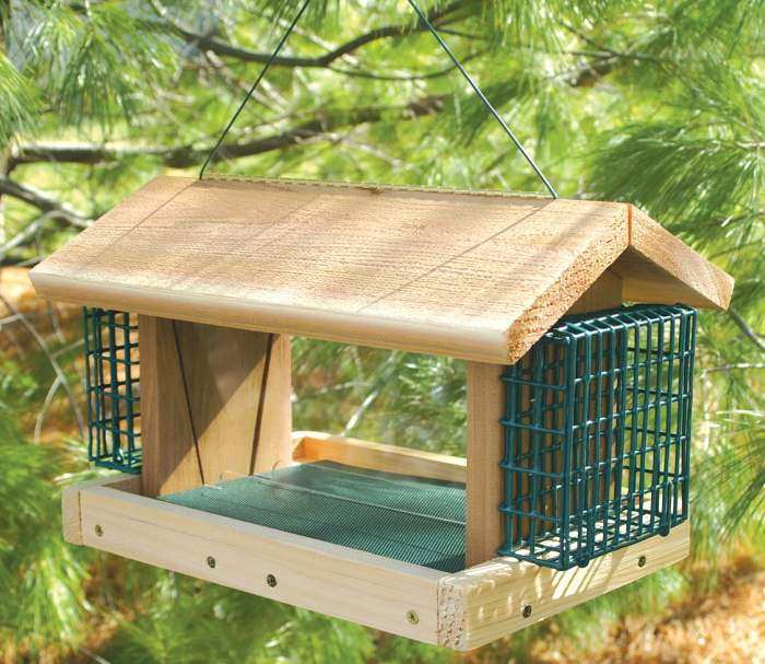 Songbird Cedar Large Plantation Feeder w/Suet